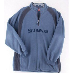 Seattle Seahawks NFL Sweater Mens XXL Fleece Outdoor Pullover 1/4 Zip Y2K